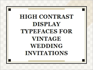 Art Deco Fonts for Vintage Wedding Invitations